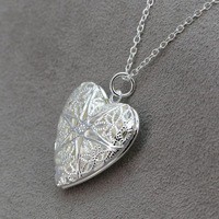 coeur qui ouvre avec chaine 18''